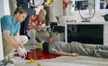 C.S. Lee as Vince Masuka and Michael C. Hall as Dexter Morgan in 'Dexter.'